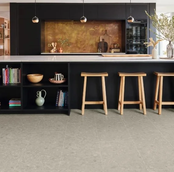 Karndean Residential Luxury Vinyl Tile / Collection: Art Select / Color: Brezza Ceppo / (Available in glue down only!) / Click on picture above to see enhanced view!