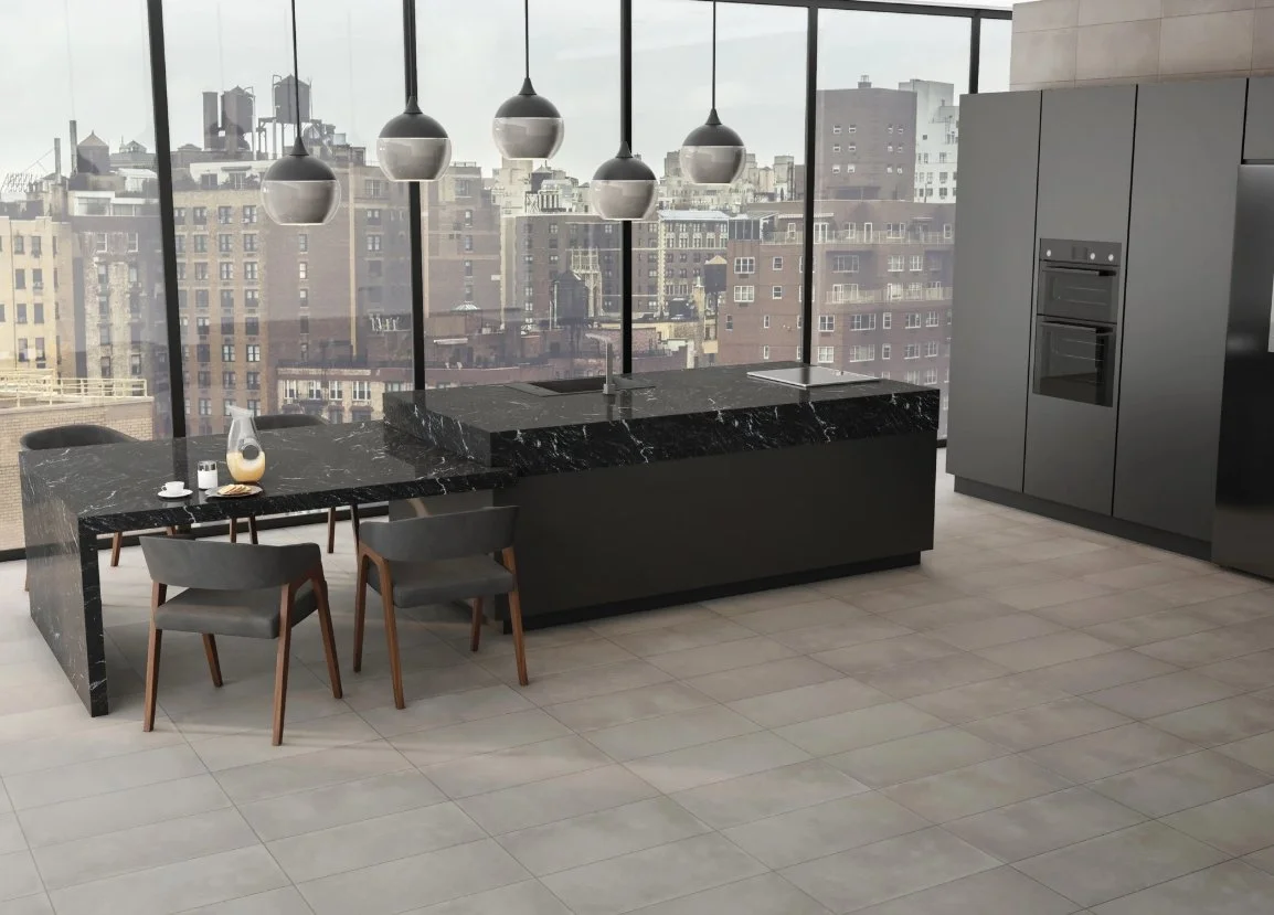 Brandon Co. Portobello America Residential Porcelain Floor Tile / Collection: Fusion / Color: Graphite / Size: 12" x 24" - (Available in more sizes!) / Click on picture above to see enhanced view! 