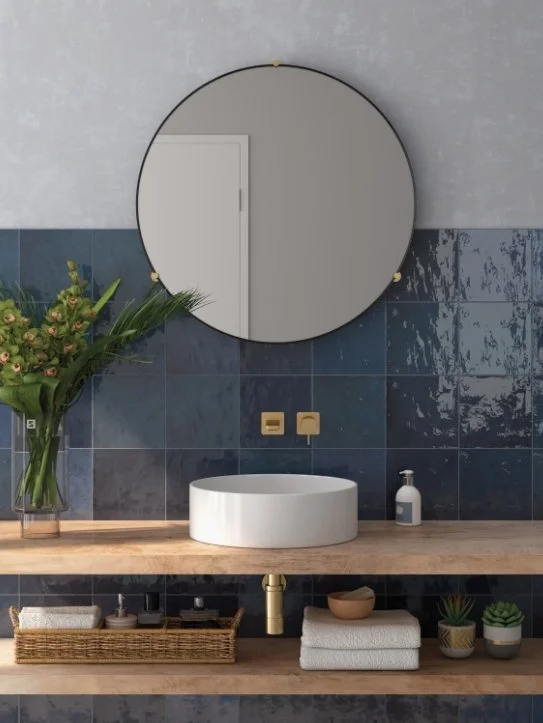 Esmer Residential Glazed Ceramic Wall Tile / Collection: Passion / Color: Azul / SKU: W32PASSVE0909 / Size: 9" x 9" - (Available in more sizes!) / Click on picture above to see enhanced view! 