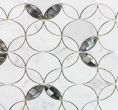 Viking Dist. Anthology Residential Mosaic Wall Tiles / Collection: Panache / Color: Filigree Pearl - SKU: ANTHPAFP / Size: "13 x 13" - (Only size available!) / No link available to see enhanced view!