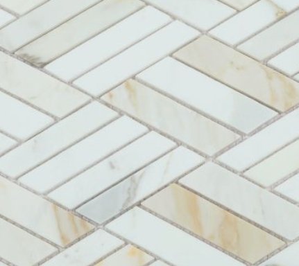 Elysium Residential Mosaic Tile (*ARM 24) / Collection: Diamond / Color: Calacatta Gold Honed - SKU: M4786 / Size: "10.75 x 12.50" - (Only size available!) / Click on picture above to see enhanced view!