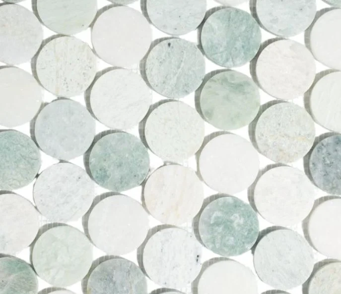 Elysium Residential Mosaic Tile (*ARM 32) / Collection: Penny / Color: Marble Large Green - SKU: M4617 / Size: "11.75 x 12" - (Only size available!) / Click on picture above to see enhanced view!