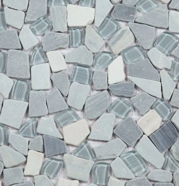 Elysium Residential Mosaic Tile (*ARM 26) / Collection: Pebble / Color: Blue - SKU: M3630 / Size: "12 x 12" - (Only size available!) / Click on picture above to see enhanced view! 