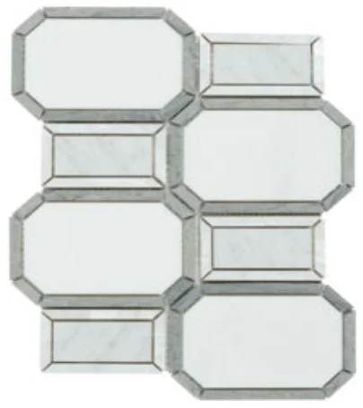 Viking Dist. Anthology Residential Mosaic Wall Tiles / Collection: D-Lux Pearl / Color: Avignon Pearl White - SKU: ANTHDLPAPW / Size: "9 x 12" - (Only size available!) / No link available to see enhanced view!