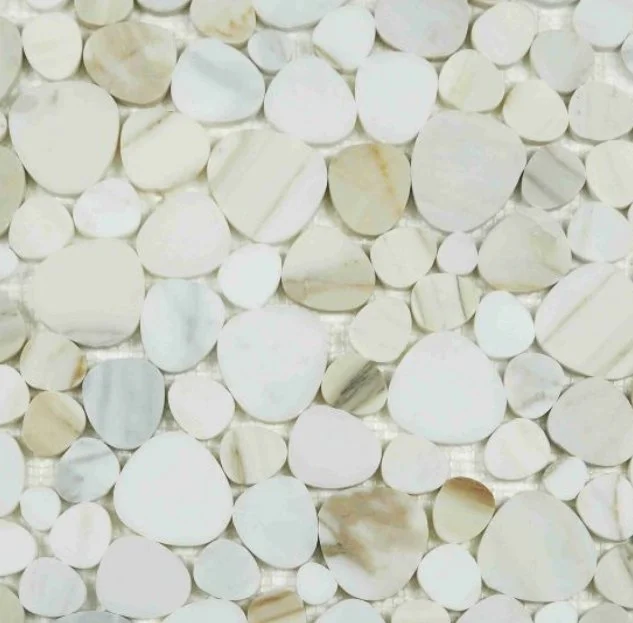 Elysium Residential Mosaic Tile (*ARM 1) / Collection: Aphrodite / Color: Calacatta Gold - (Available in a Honed or Polished) - SKU: M834 - Polished / SKU: M3612 - Honed / Size: 12" x 12" - (Only size available!) / Click on picture above to see enhan
