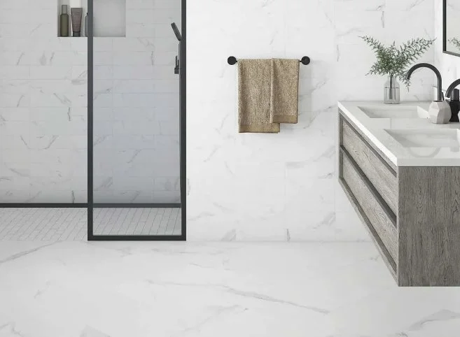 Bolick Dist. Elaine Residential Porcelain Floor Tile / Collection: Thirty-Three / Color: Place (Polished) - SKU: EL-8056413 / Size: 33" x 33" - (Available in more sizes!) / No link available to see enhanced view! 