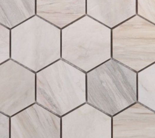 Elysium Residential Mosaic Tile (*ARM 4) / Collection: Hexagon / Color: Eura Honed 3x3 - SKU: M3732 / Size: 10" x 11.25" - (Only size available!) / Click on picture above to see enhanced view! 
