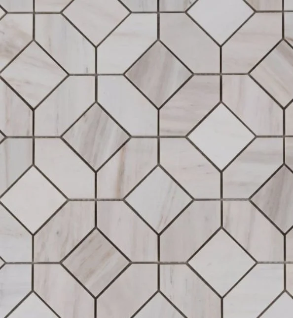 Elysium Residential Mosaic Tile (*ARM 24) / Collection: Eclipse / Color: Wooden White Honed - SKU: M4777 / Size: "13 x 13" - (Only size available!) / Click on picture above to see enhanced view!