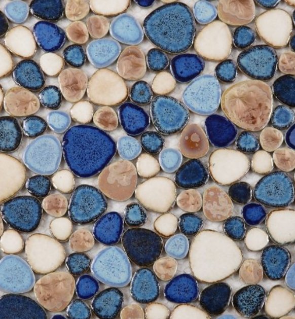 Elysium Residential Mosaic Tile (Can also be used in pools!) (*ARM 39) / Collection: Growing / Color: Seaside - SKU: MO1092 / Size: "11.50 x 11.50" - (Only size available!) / Click on picture above to see enhanced view!