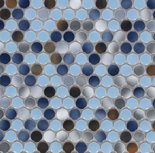 Elysium Residential Mosaic Tile (Can also be used in pools!) (*ARM 41) / Collection: Penny / Color: Round Beach - SKU: M3748 / Size: "11.50 x 12.25" - (Only size available!) / Click on picture above to see enhanced view!
