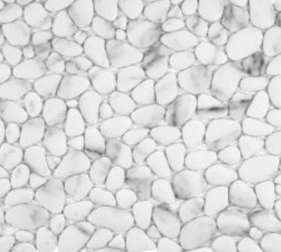 Viking Dist. Anthology Residential Mosaic Wall Tiles / Collection: Fabrique & Nature Collection / Color: Carrara Pebble - SKU: 		ANTHFACRPBL / Size: "12 x 12" - (Also available in pennies, hexagon, picket, fan, herringbone, willow (chevron), & micro 