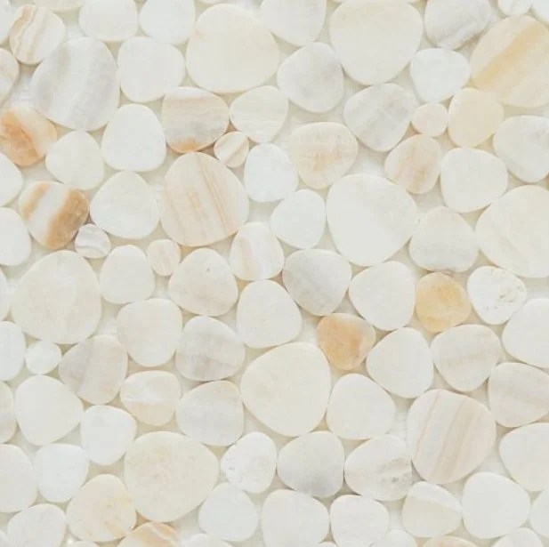 Elysium Residential Mosaic Tile (*ARM 6) / Collection: Aphrodite / Color: Onyx Ivory Honed - SKU: M4918 / Size: 12" x 12" - (Only size available!) / Click on picture above to see enhanced view! 