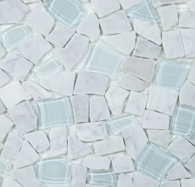 Elysium Residential Mosaic Tile (*ARM 26) / Collection: Pebble / Color: Carrara - SKU: MO1141 / Size: "12 x 12" - (Only size available!) / Click on picture above to see enhanced view! 