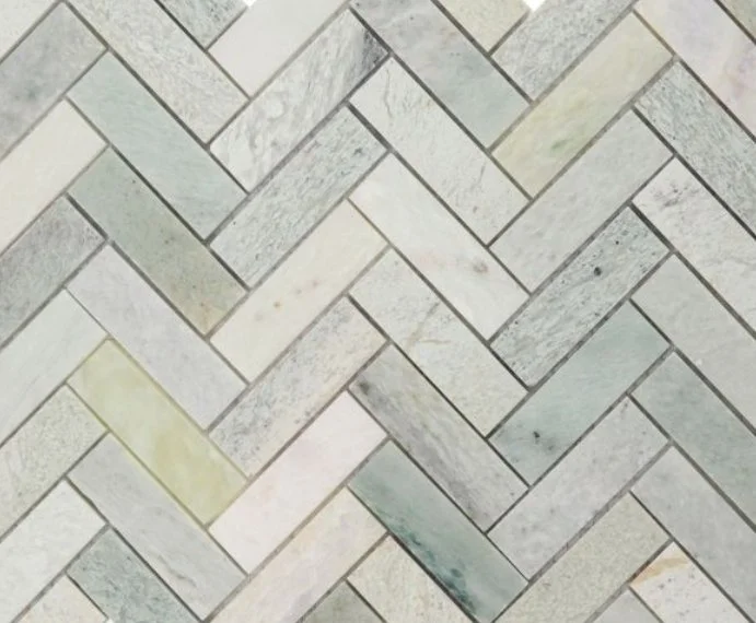 Elysium Residential Mosaic Tile (*ARM 7) / Collection: Herringbone / Color: Green - SKU: M3640 / Size: 11" x 12.50" - (Only size available!) / Click on picture above to see enhanced view! 