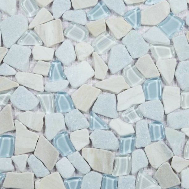 Elysium Residential Mosaic Tile (*ARM 26) / Collection: Pebble / Color: Marina - SKU: M4423 / Size: "12 x 12" - (Only size available!) / Click on picture above to see enhanced view! 