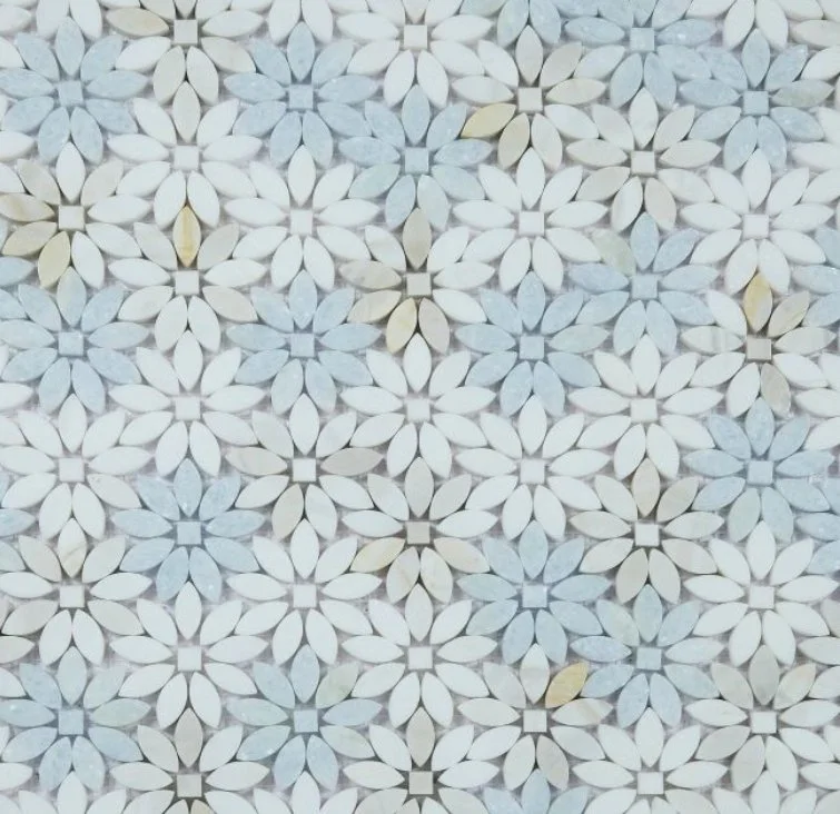 Elysium Residential Mosaic Tile (*ARM 42) / Collection: Daisy / Color: Wild Marina - SKU: M4262 / Size: "12.50 x 12.75" - (Only size available!) / Click on picture above to see enhanced view!