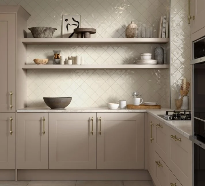 Esmer Residential Glazed Ceramic Wall Tile / Collection: Craft II / Color: Bone / SKU:   F46CRAFBO0404P / Size: 4" x 4" - (Available in more sizes!) / Click on picture above to see enhanced view! 