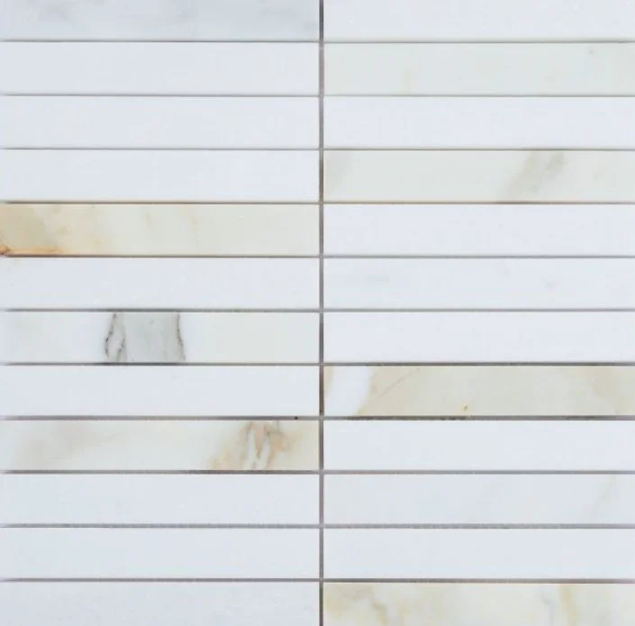 Elysium Residential Mosaic Tile (*ARM 11) / Collection: Slot / Color: Calacatta Long - SKU: M4210 / Size: 11.75" x 11.75" - (Only size available!) / Click on picture above to see enhanced view!