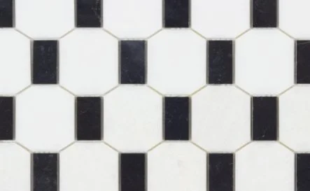 Viking Dist. Anthology Residential Mosaic Wall Tiles / Collection: The Finish Line / Color: Kaya Sable Black - SKU: ANTHFLKS / Size: "10 x 13" - (Only size available!) / No link available to see enhanced view!