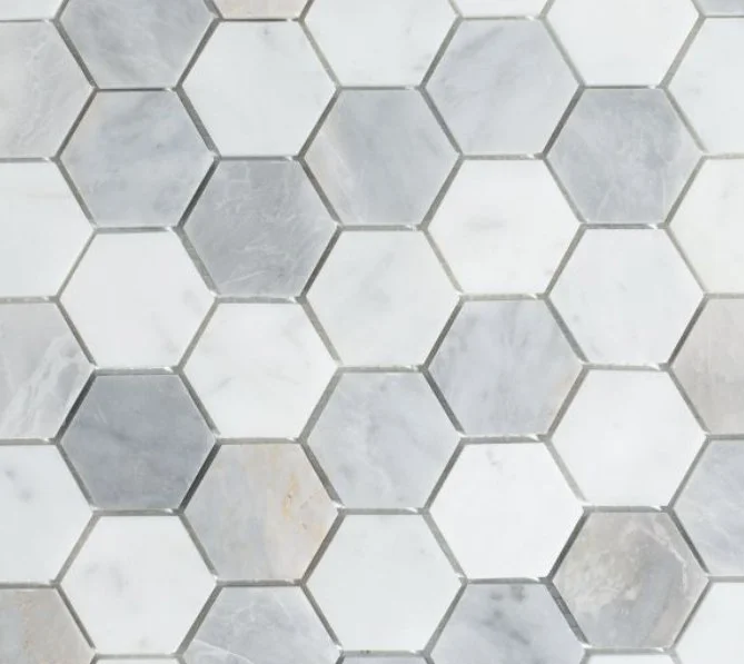 Elysium Residential Mosaic Tile (*ARM 4) / Collection: Hexagon / Color: City Grey 2x2 - SKU: MO1082 / SKU: MO1076 (For 3x3's) / Size: 11.75" x 12" - (Only 1 other size available - (3x3) 10.25 x 11.75!) / Click on picture above to see enhanced view! 