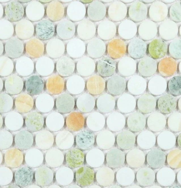 Elysium Residential Mosaic Tile (*ARM 28) / Collection: Penny / Color: Marble Onyx - SKU: M3936 / Size: "11 x 11.75" - (Only size available!) / Click on picture above to see enhanced view!
