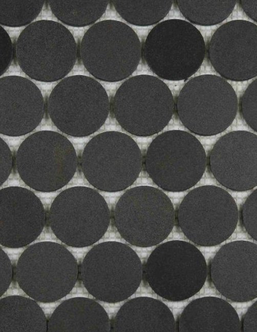 Elysium Residential Mosaic Tile (*ARM 32) / Collection: Penny / Color: Marble Large Basalt Honed 2x2- SKU: M4446 / Size: "11.75 x 12" - (Only size available!) / Click on picture above to see enhanced view!