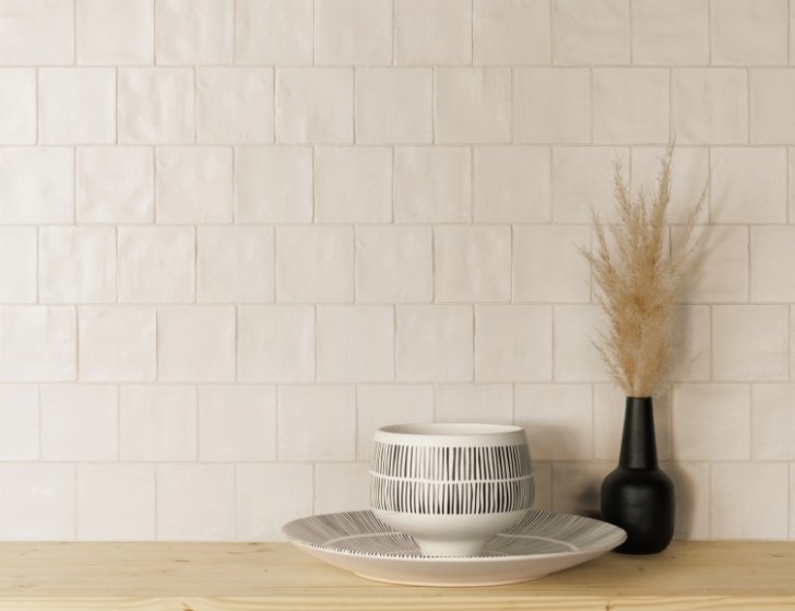 Esmer Residential Glazed Ceramic Wall Tile / Collection: Hues / Color: Linen / SKU:   W21HUESLI0404 / Size: 4" x 4" - (Available in more sizes!) / Click on picture above to see enhanced view!