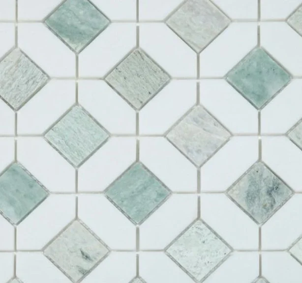Elysium Residential Mosaic Tile (*ARM 24) / Collection: Eclipse / Color: Green - SKU: M4033 / Size: "12.25 x 12.25" - (Only size available!) / Click on picture above to see enhanced view!