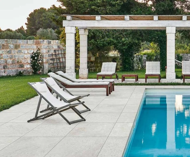 Bolick Dist. Del Conca Residential Outdoor Tile / Collection: Chamonix / Color: Bianco -SKU: HCX210 / Size: 24" x 24" - (Available in more sizes!) / No link available to see enhanced view! 