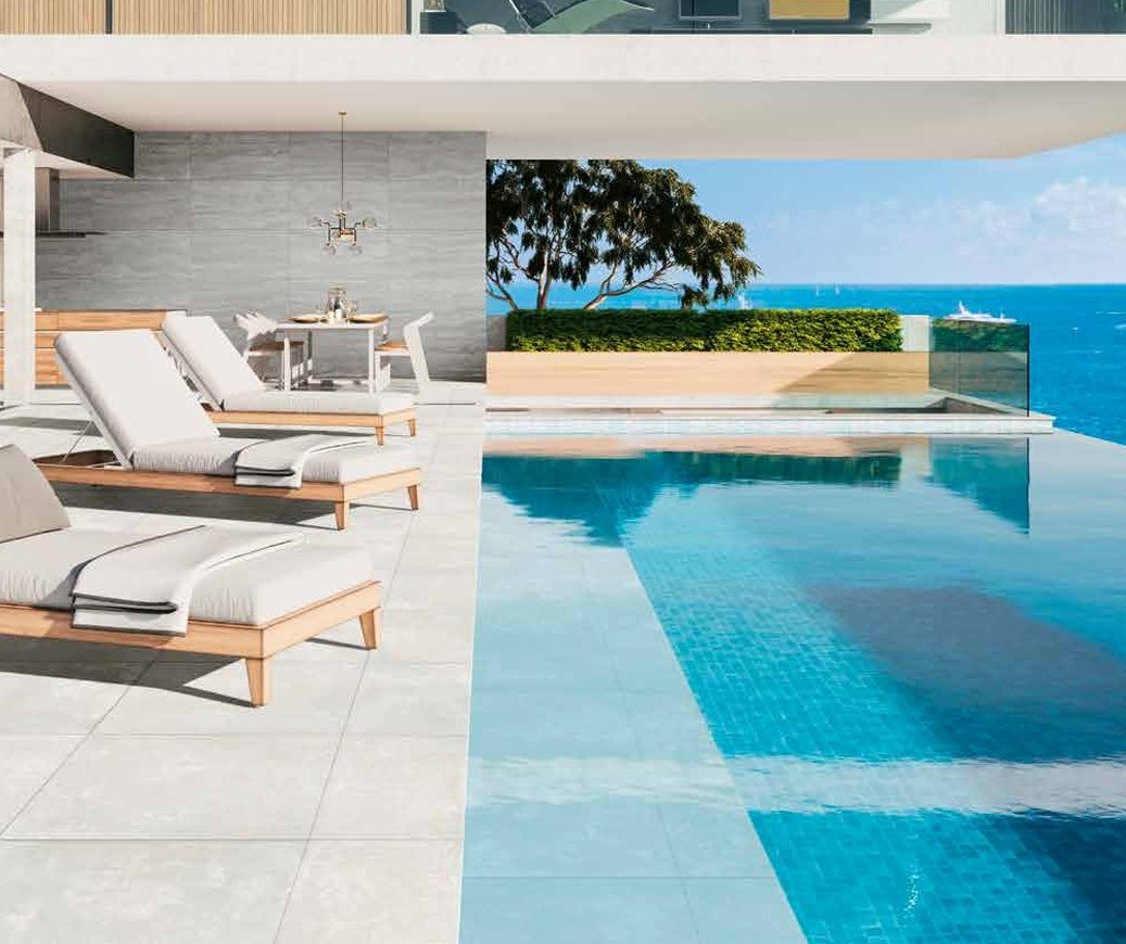 Bolick Dist. Del Conca Residential Outdoor Tile / Collection: Essential / Color: White -SKU: HET210 / Size: 24" x 24" - (Available in more sizes!) / No link available to see enhanced view! 