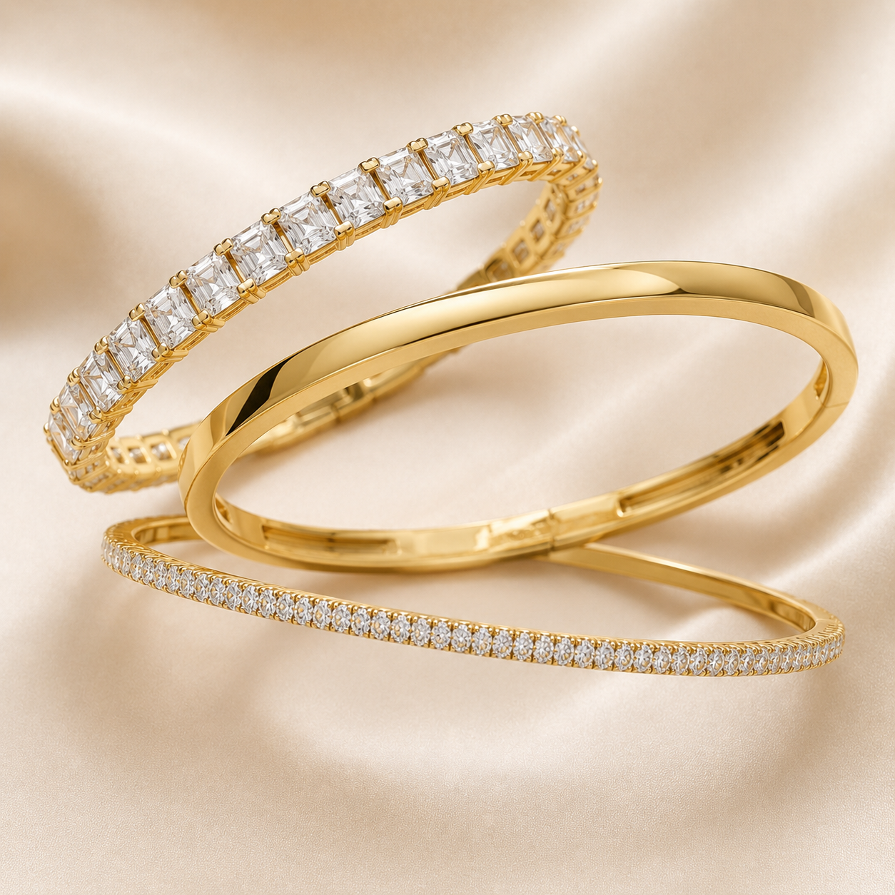 Yellow Gold Multi Stackable Set