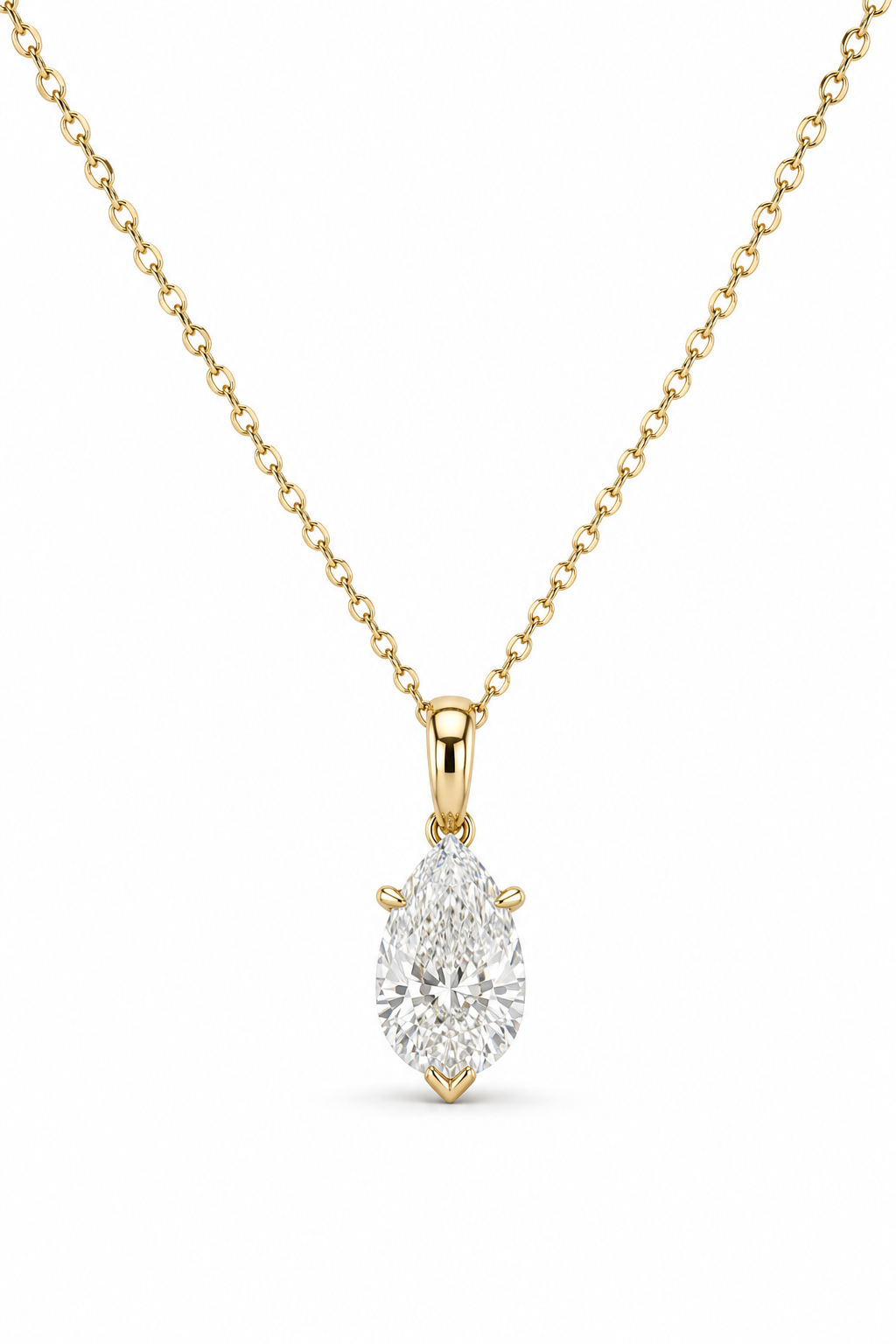 Yellow Gold Pear Drop Solitaire