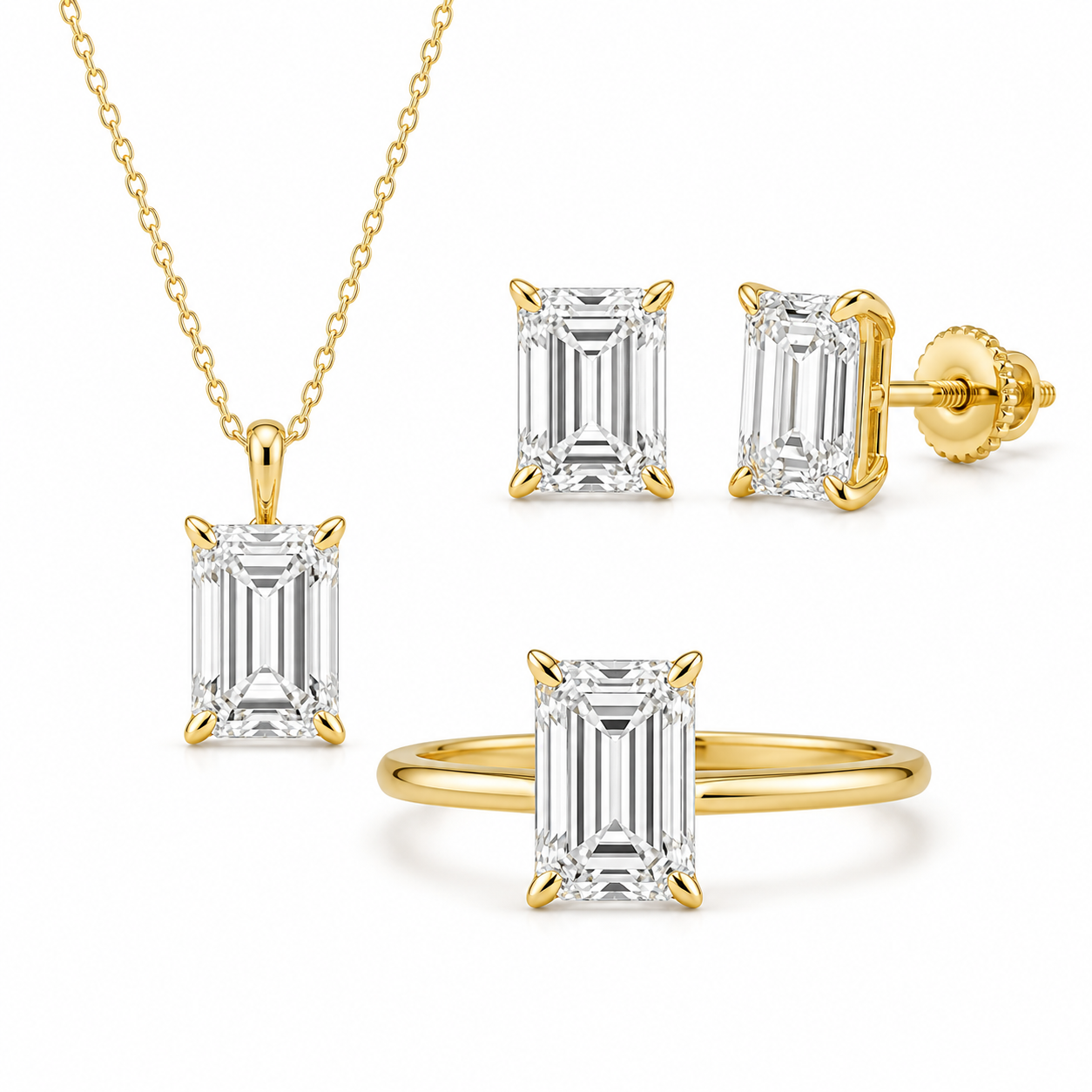 Emerald Yellow Gold