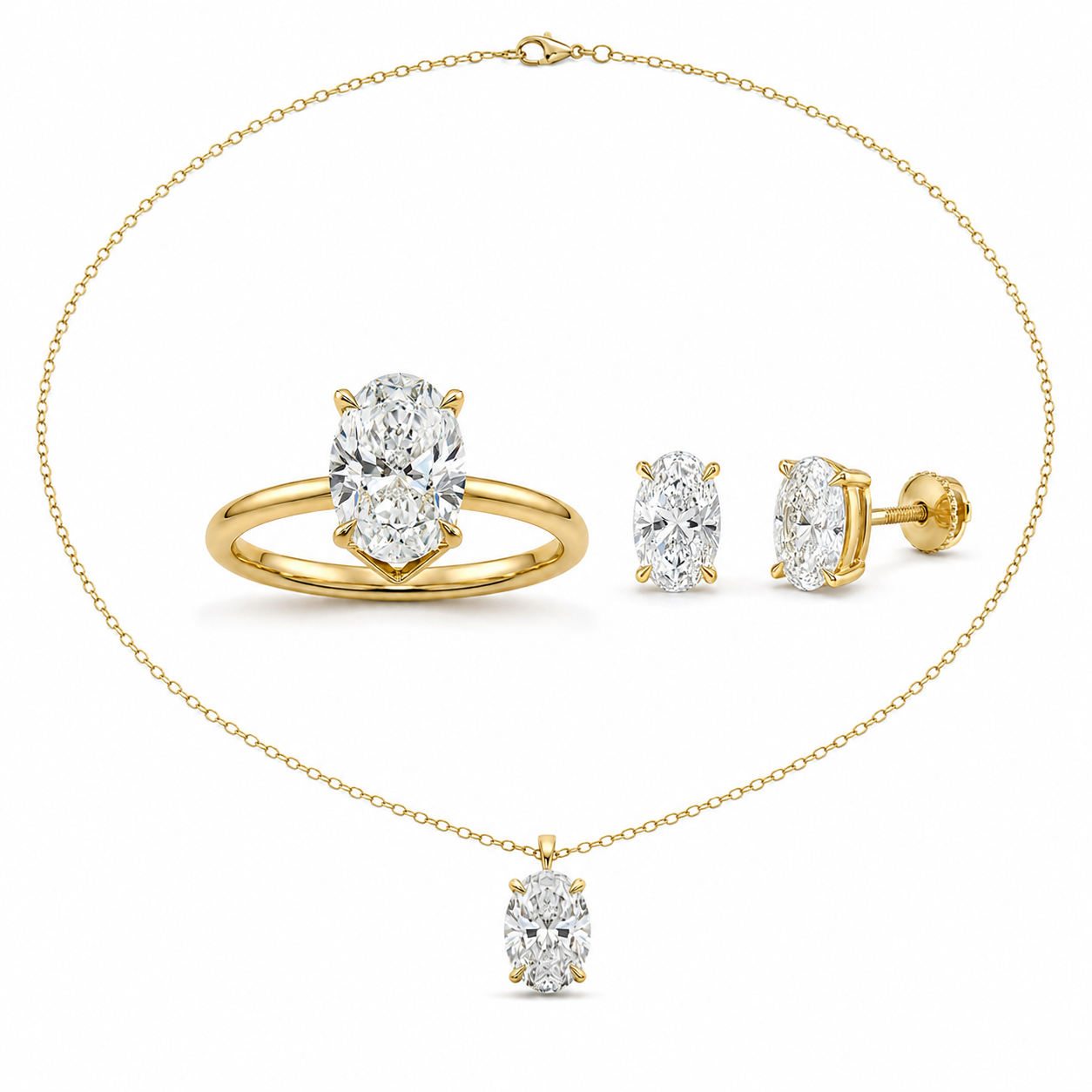 Oval Yellow Gold