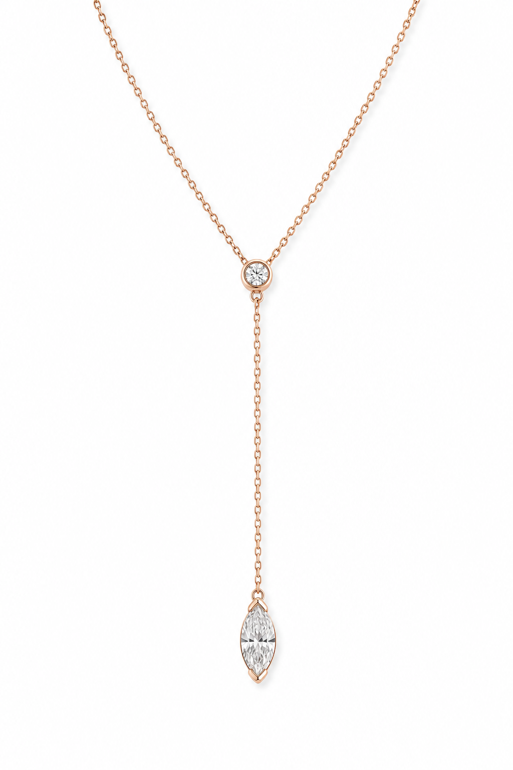 Rose Gold Marquise Y Lariat