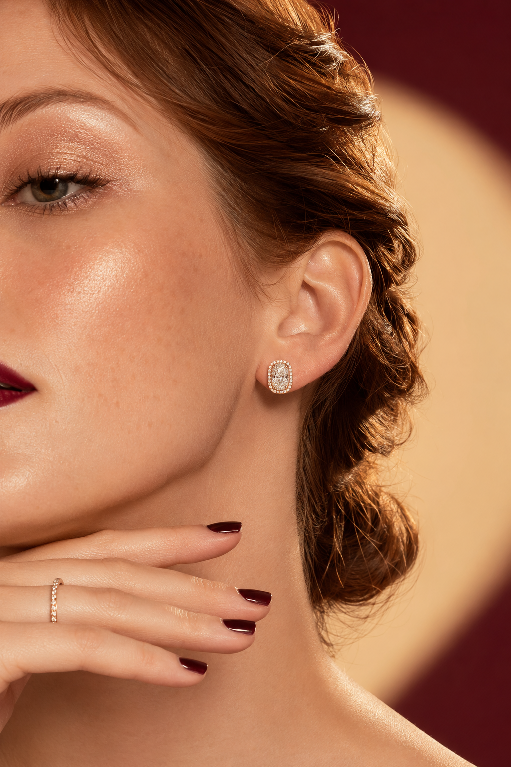 E03_Lifestyle_Rose-Gold_Elongated-Cushion-Halo-Studs.png
