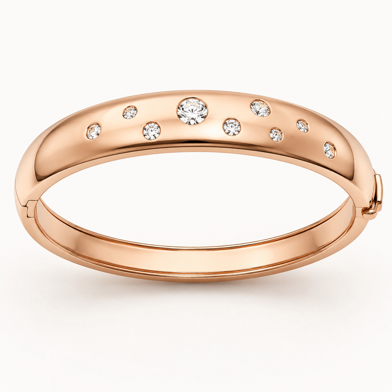 Rose Gold Diamond Constellation Bangle
