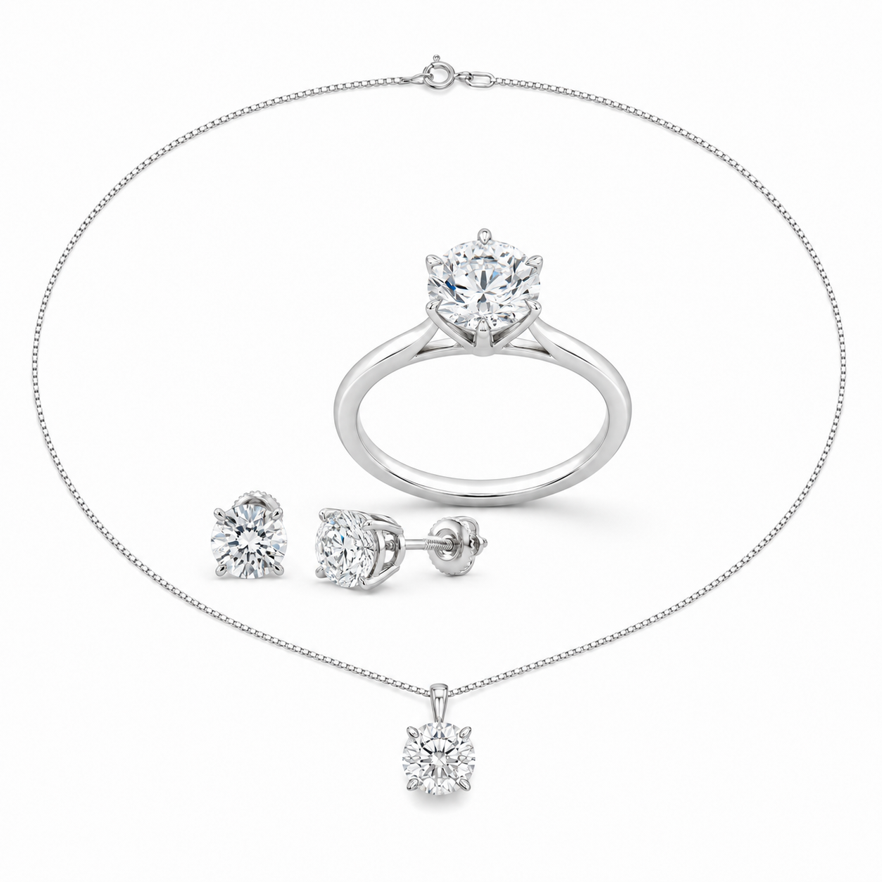 Round White Gold