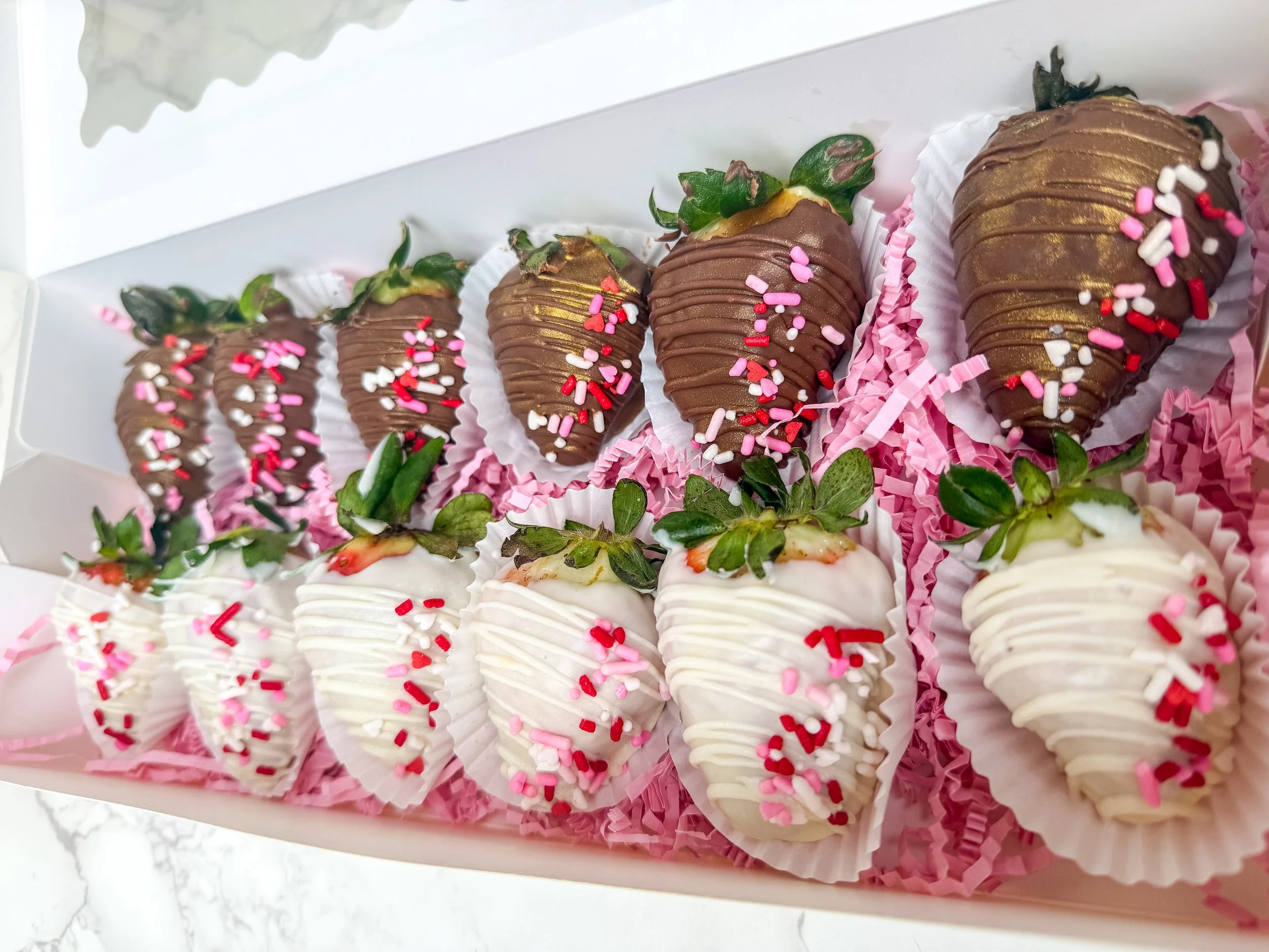 Cupid's Bow Chocolate Covered Strawberries