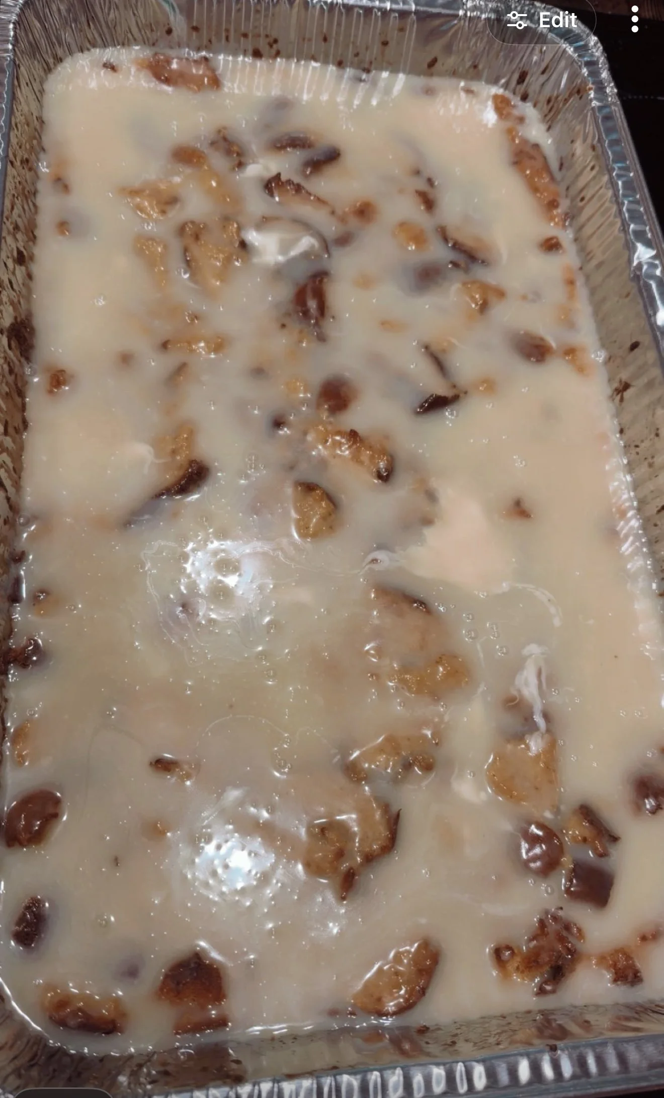 Bread pudding slices