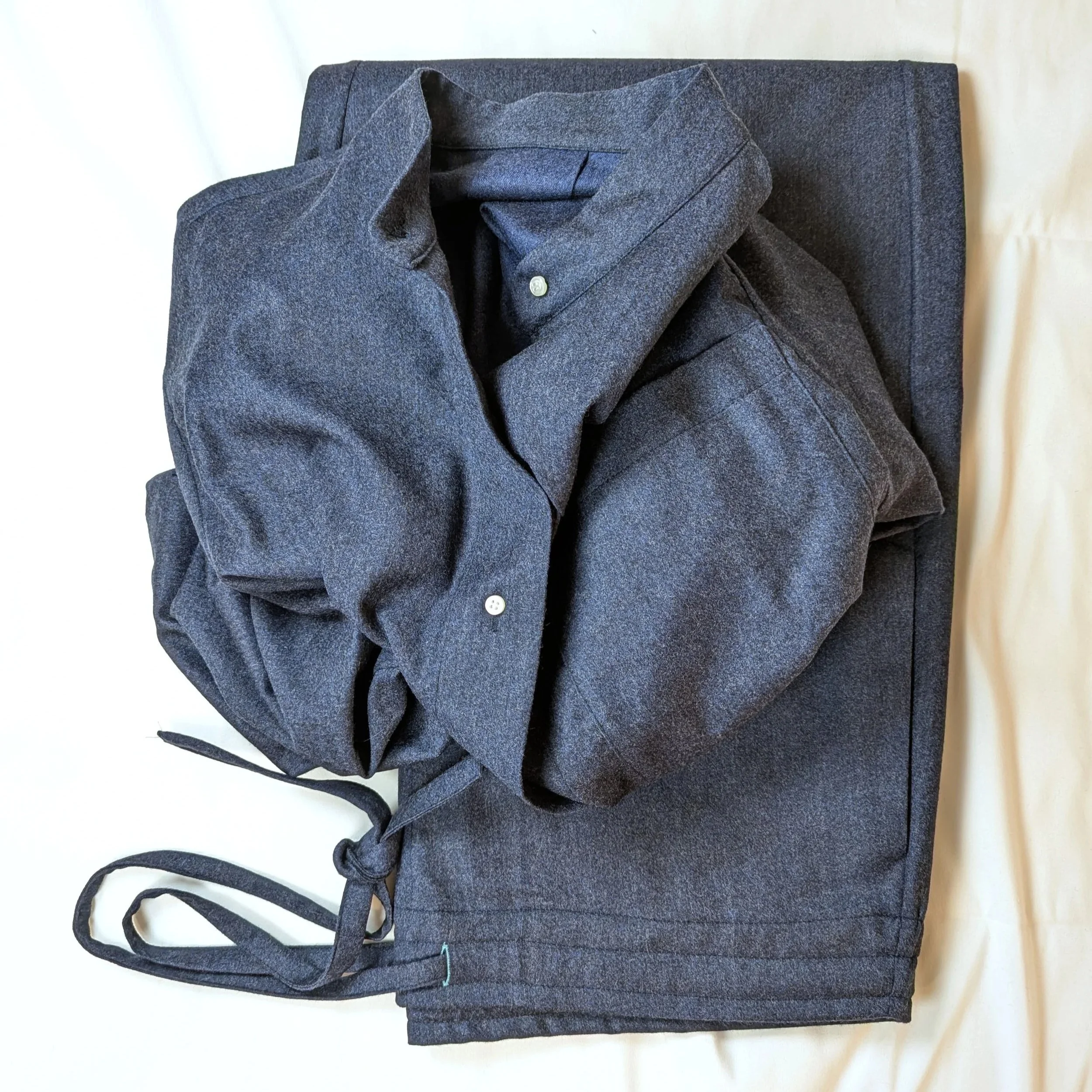 Monopolo pyjamas in faded blue flannel