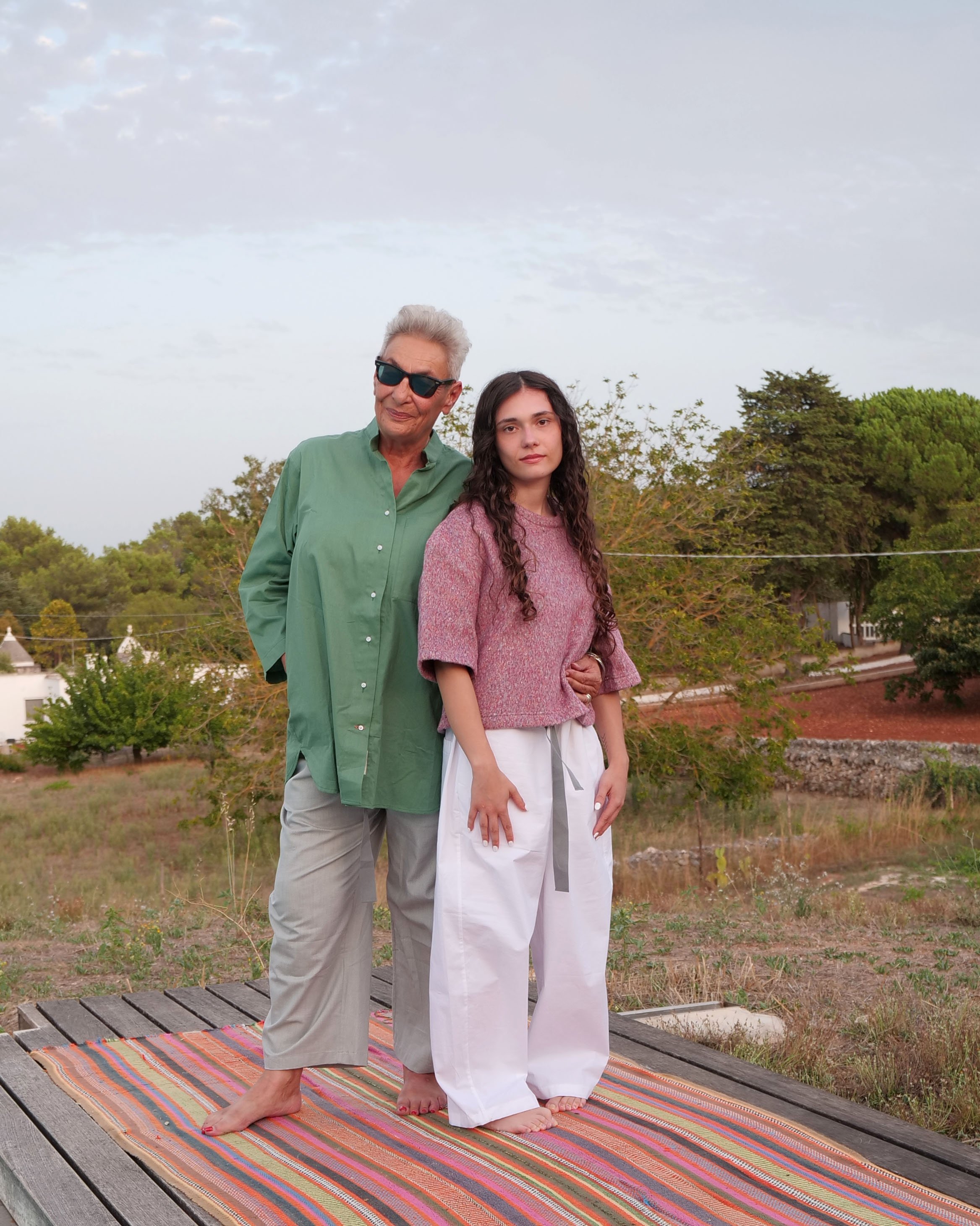 Maria Pia in Matera shirt and Roberta in pink Genova T. Both in Bari pants! 