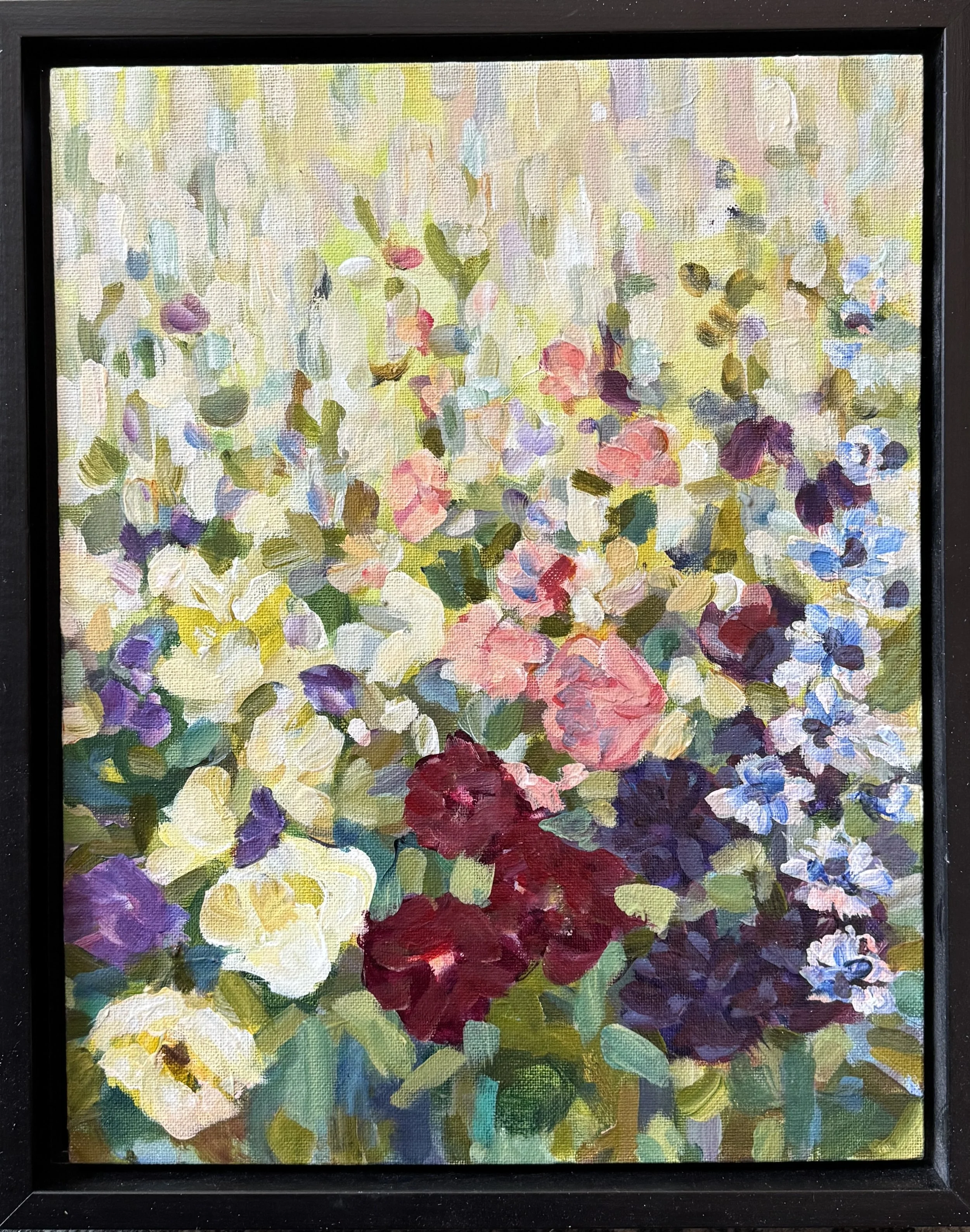 LYNETTS HOLLYHOCKS FRAMED 14.5"X11.5" 26 $350.jpg