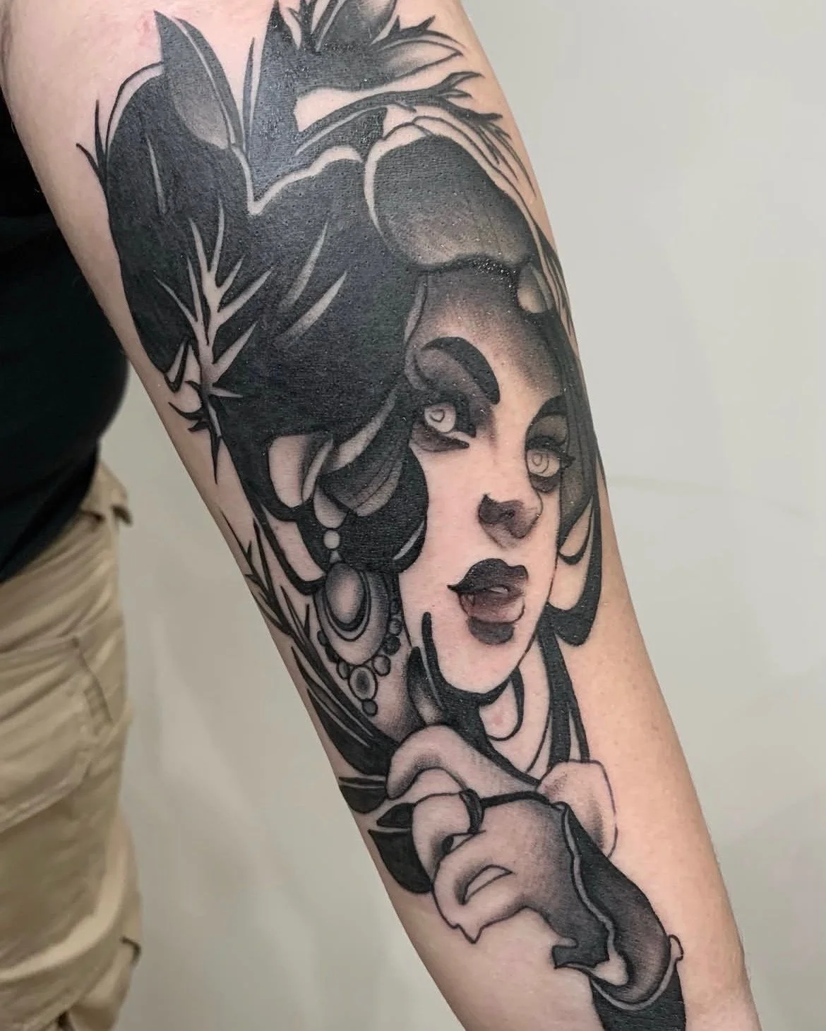 Black and grey Japanese style Tattoo