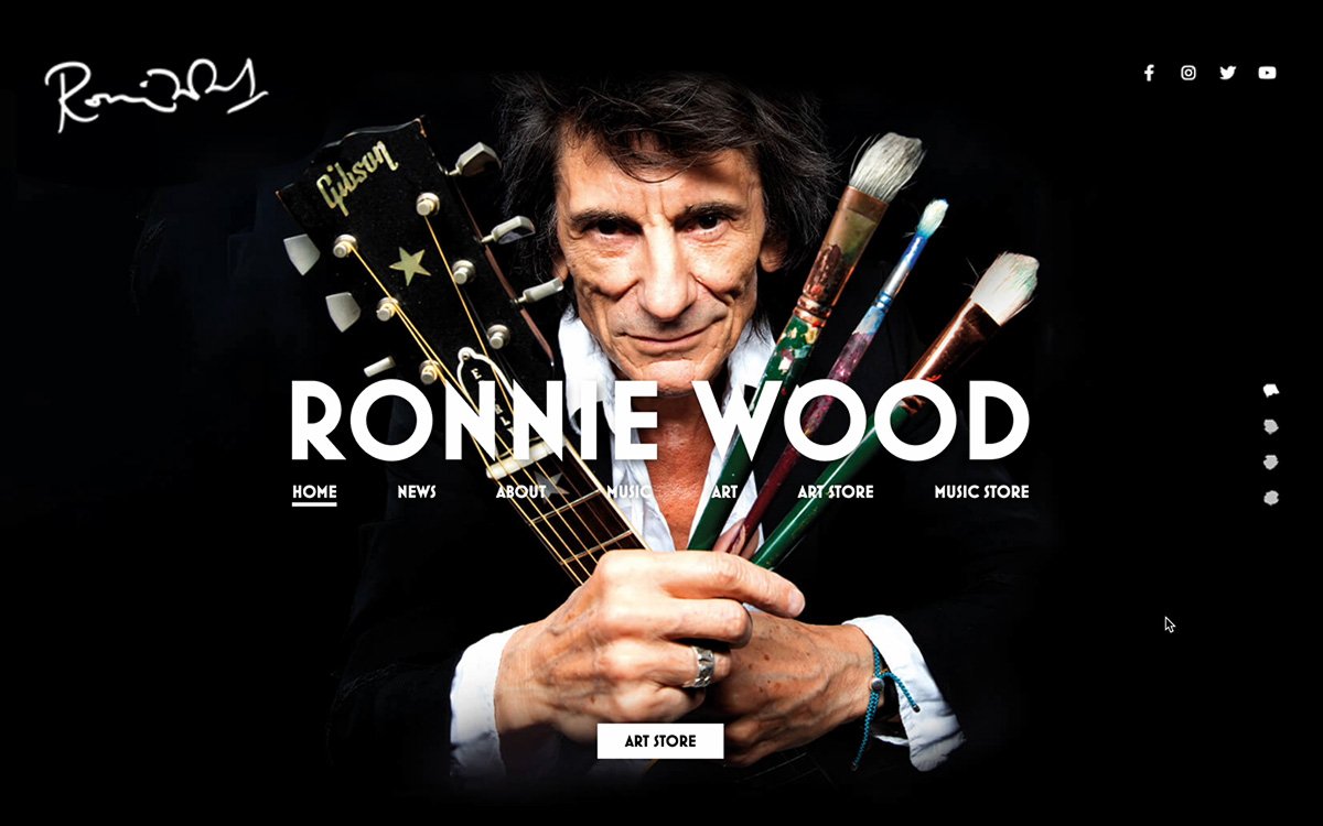 Ronnie Wood Site Design