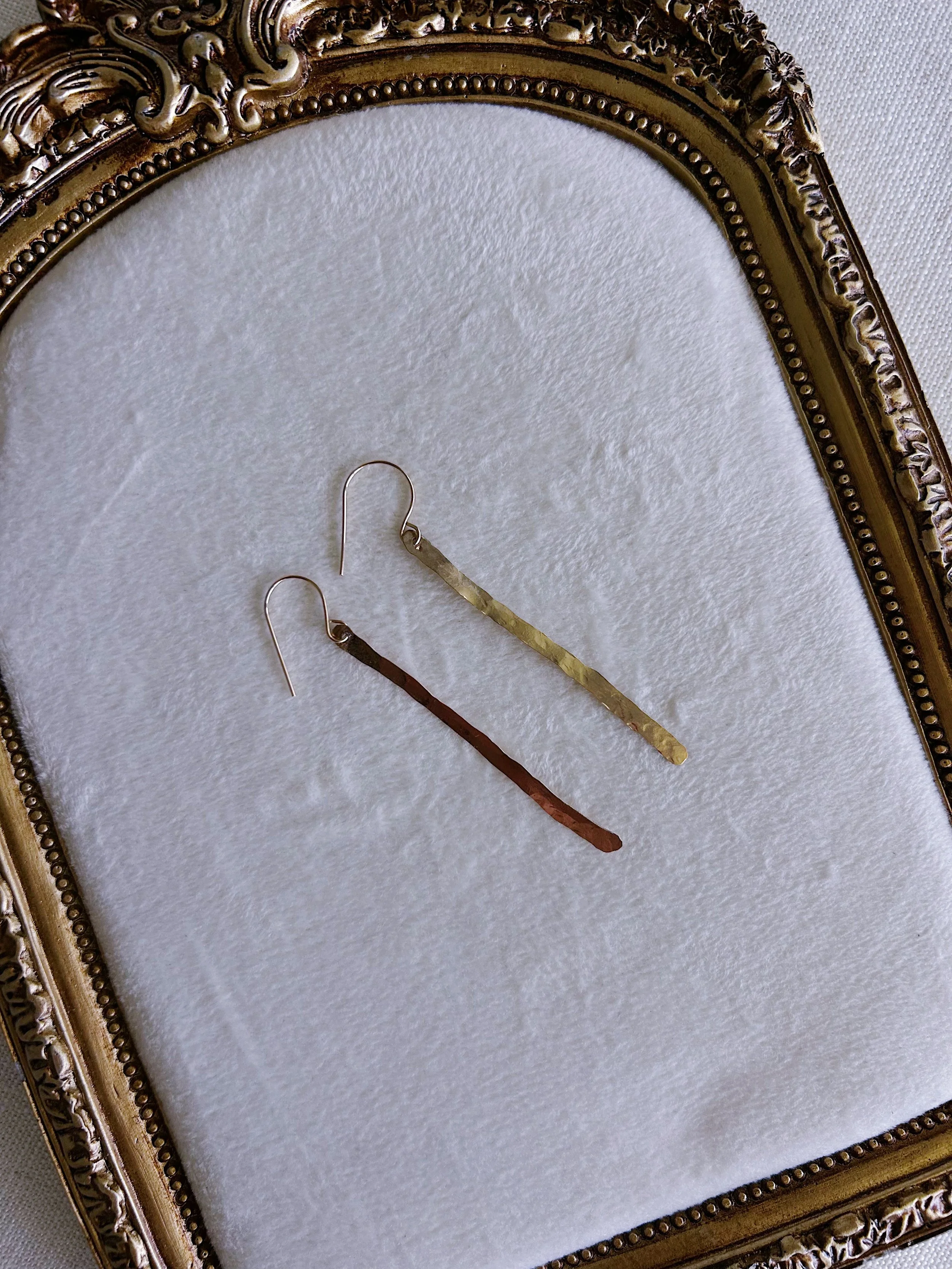 Hammered Bar Earrings