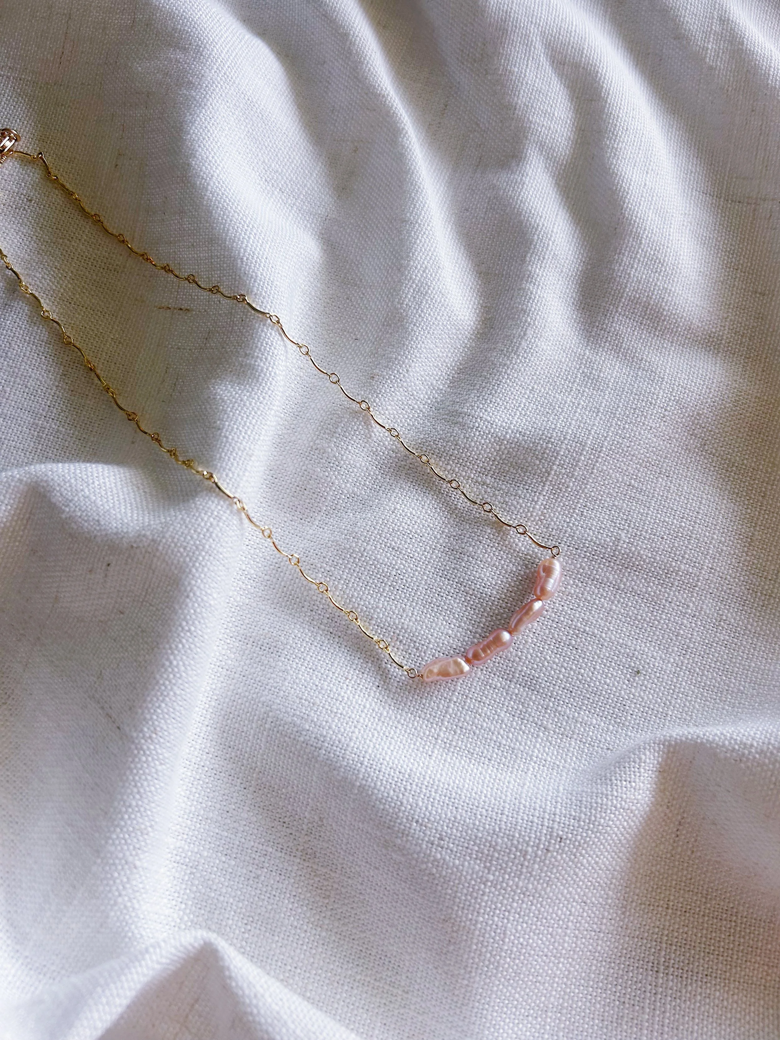Edison Freshwater Pearl Keshi Necklace