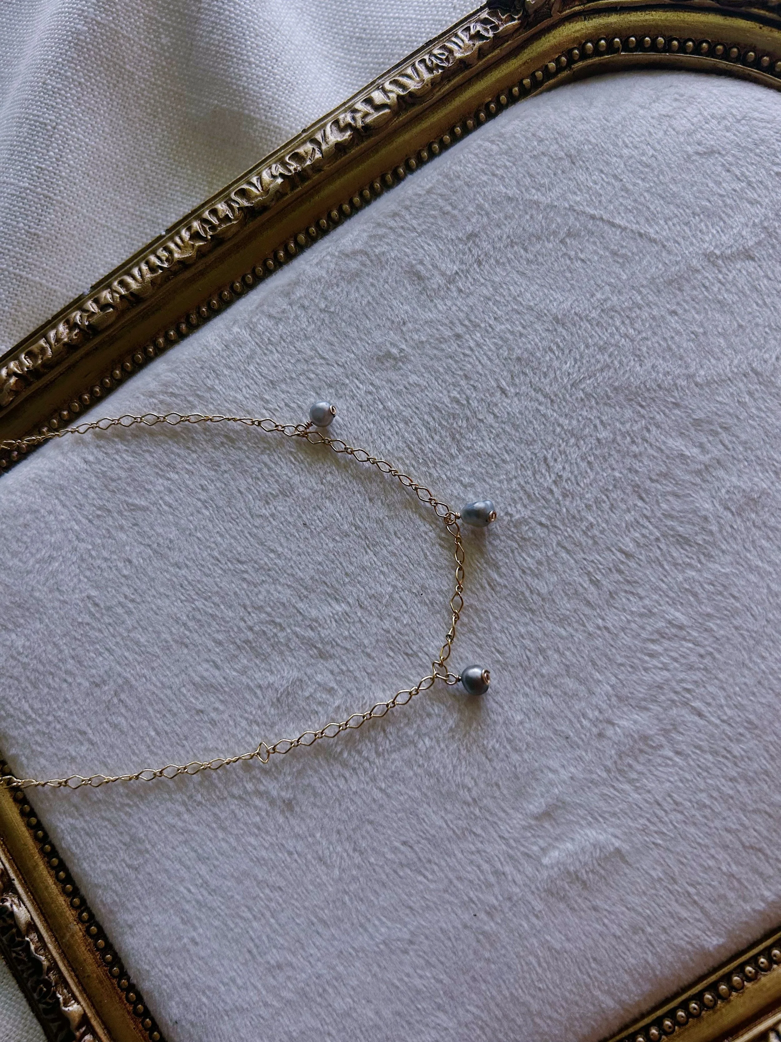 Tahitian Pearl Keshi Charm Necklace