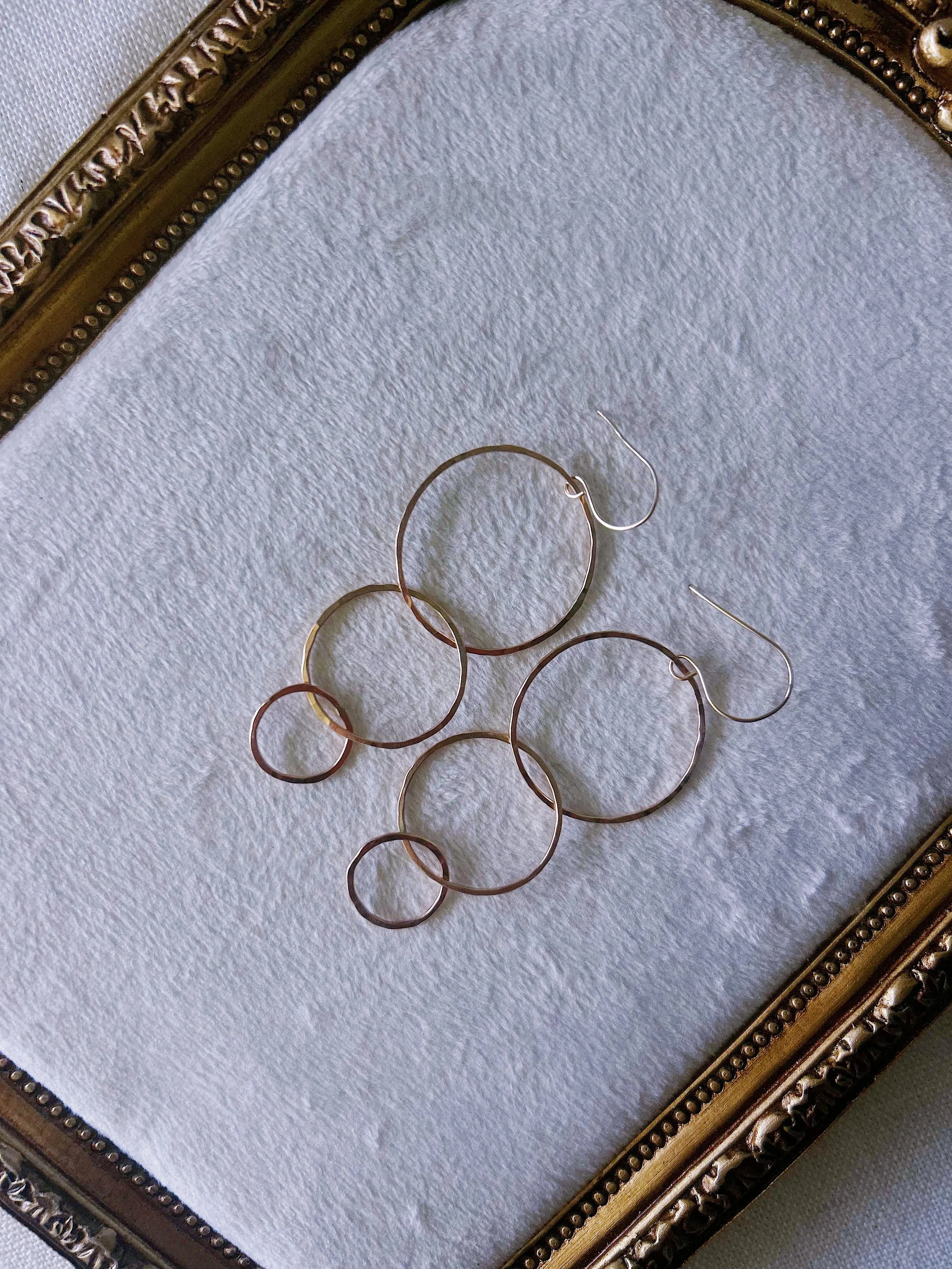 Triple Gold Hoops
