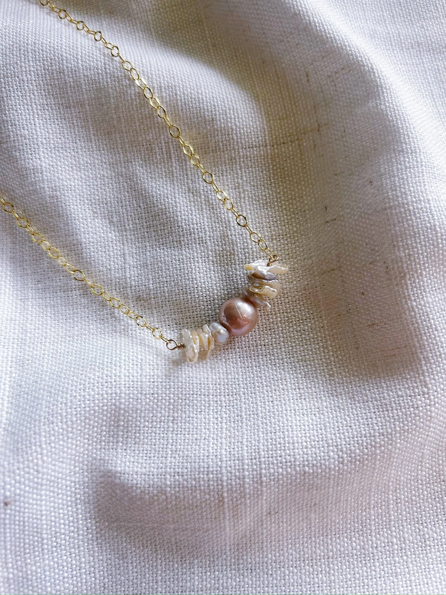 Freshwater Keshi & Edison Freshwater Pearl Necklace